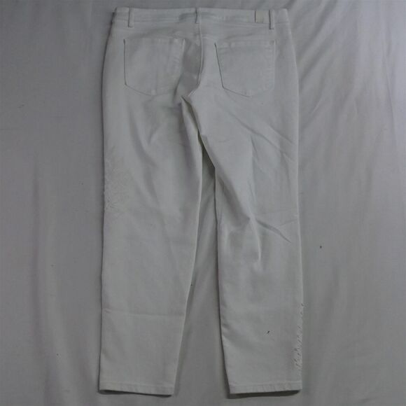 Simply Vera by Vera Wang 10 Mid Rise Skinny Ankle White Stretch Womens Jeans - Picture 9 of 9